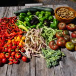 a rainbow harvest of summer crops
